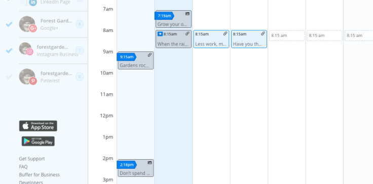 Screenshot of bulk auto-scheduling service