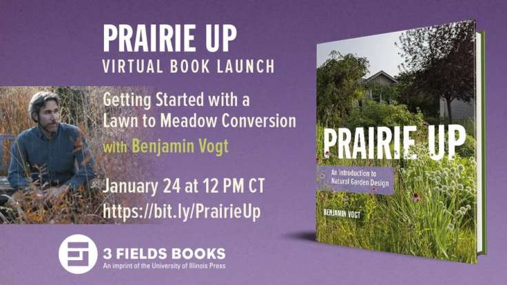 Prairie Up book launch ad with dates and things