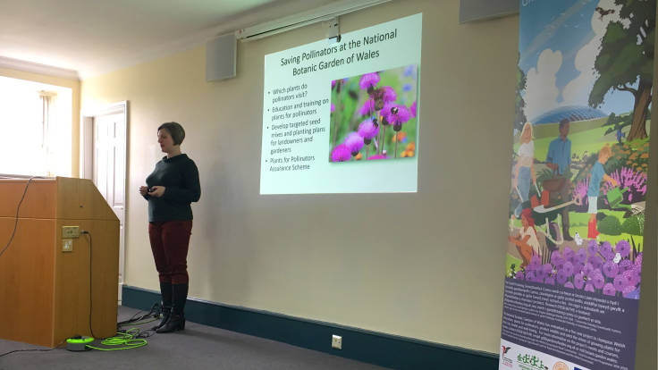 Nathasha de Vere giving talk for Inspirational Women in Horticulture