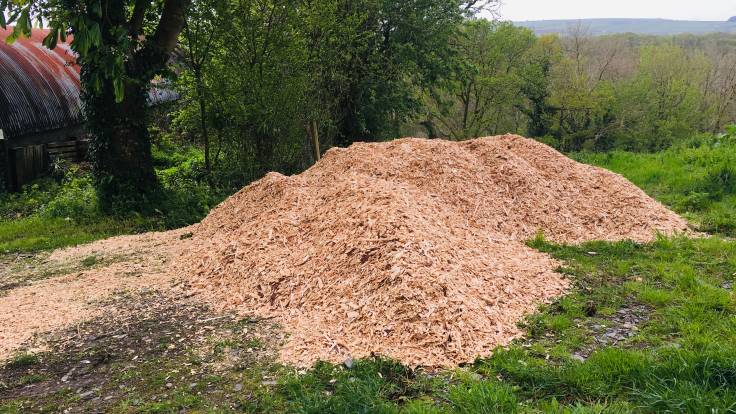 Big pile of woodchip