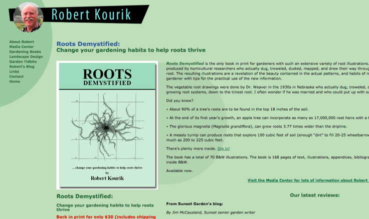 Screenshot of gardeners website