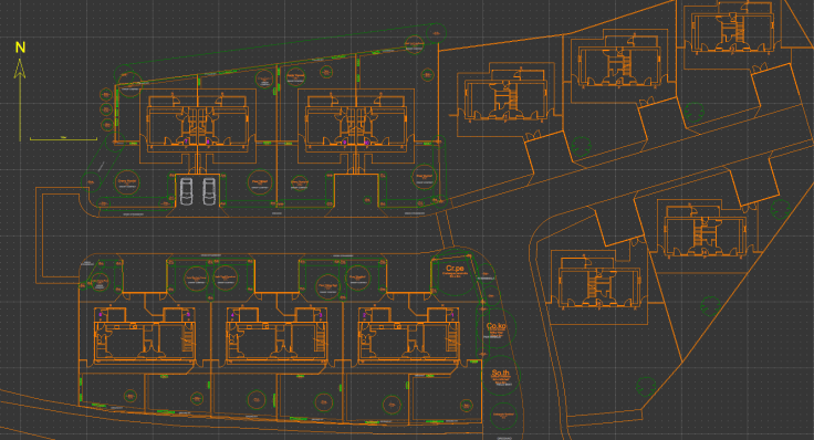 Dark CAD planting plan