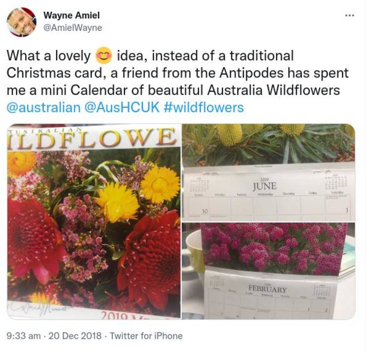 Tweet about creating wild flower calendar