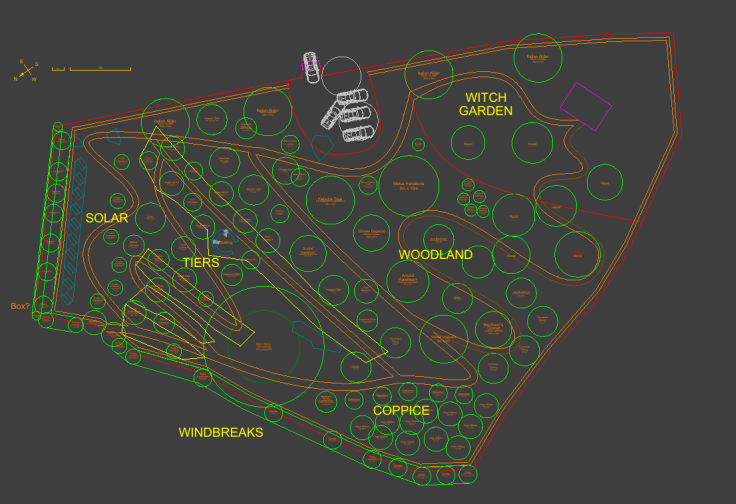 CAD Screenshot of garden plan