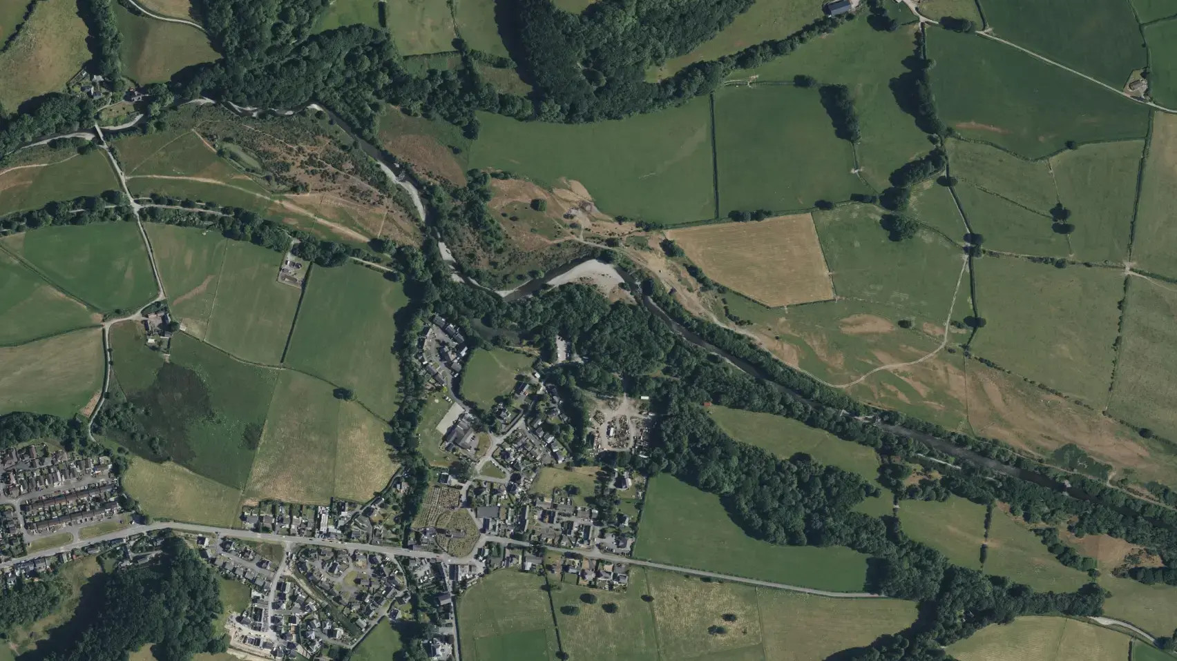 Satellite photo of Llanilar