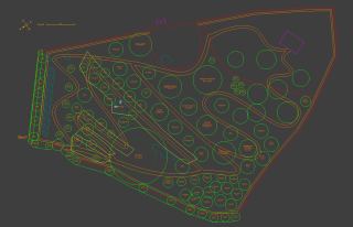 CAD forest garden plan screenshot