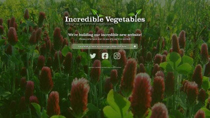 Screenshot of Incredible Vegetables website