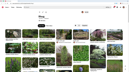 Screenshot of Pinterest