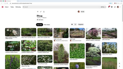 Screenshot of Pinterest page