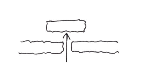 Illustration showing baffle covering gap