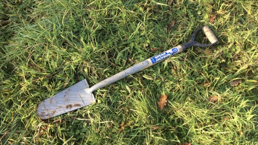 Tree spade on grass