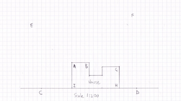 Pencil plan, house