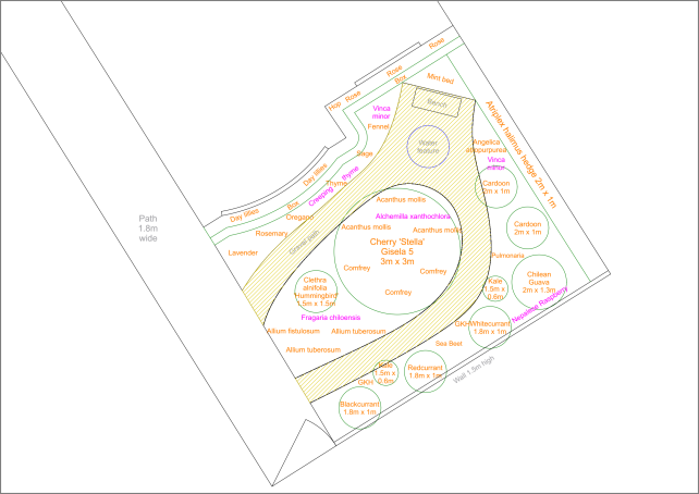 CAD plan of garden