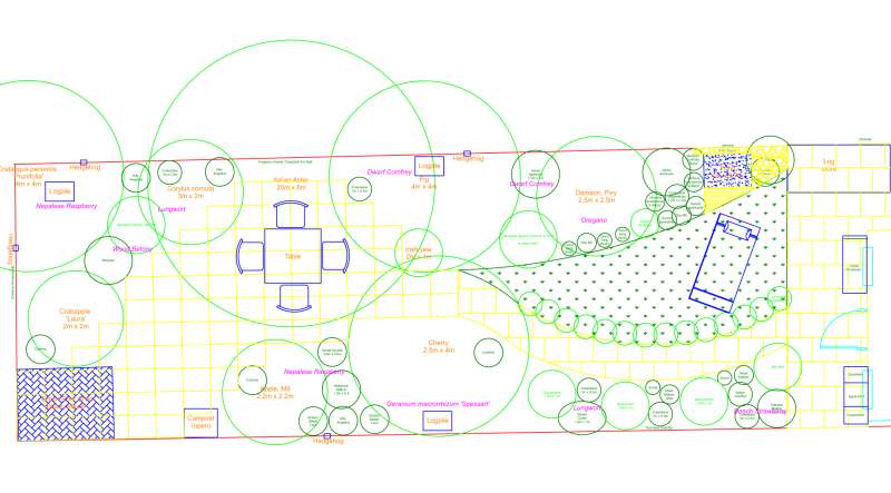 Plain garden CAD plan