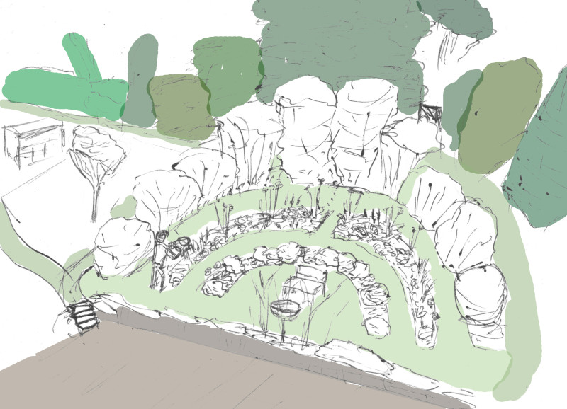 Illustration of garden sunbowl