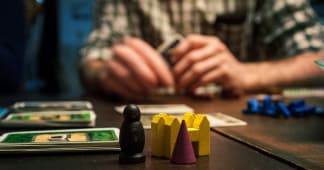 closeup shot of game board pieces