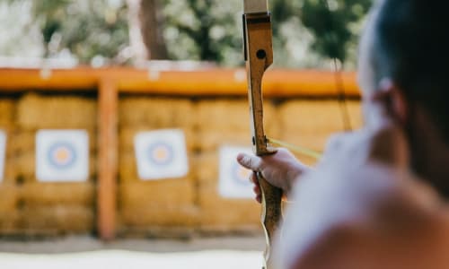 archer shooting at a target
