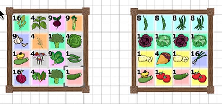 sq foot garden planner