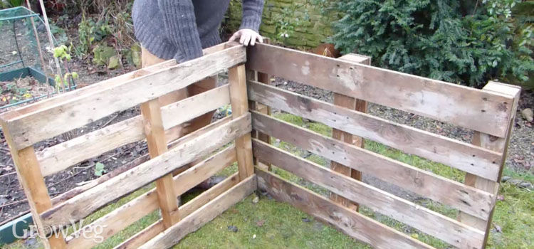 Assembling A Compost Bin Made From Pallets Assembling A Compost Bin Made From Pallets