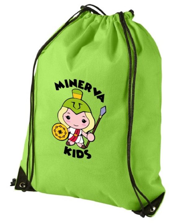 Minervina - Zaino in TNT 34x41 cm leggero serigrafato Minerva Kids