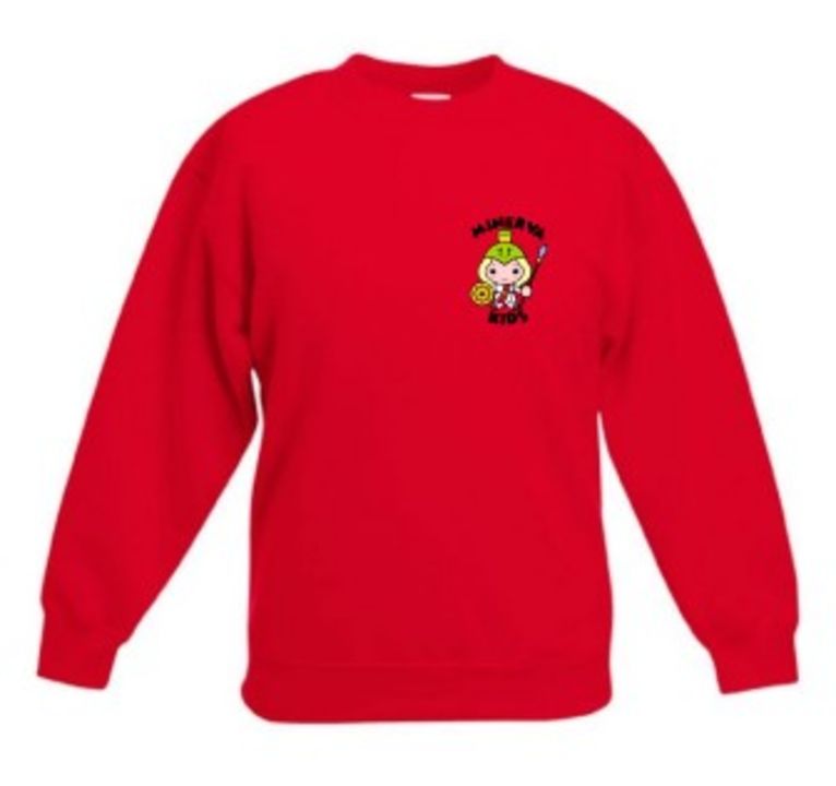FELPA INFANZIA - Taglia 3-4 anni - Minerva Kids - ROSSA