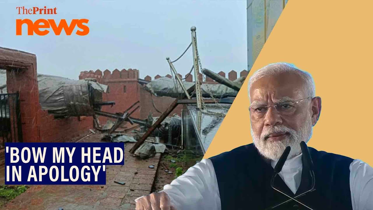 PM Modi apologises over the collapse Chhatrapati Shivaji Maharaj Statue In Sindhudurg