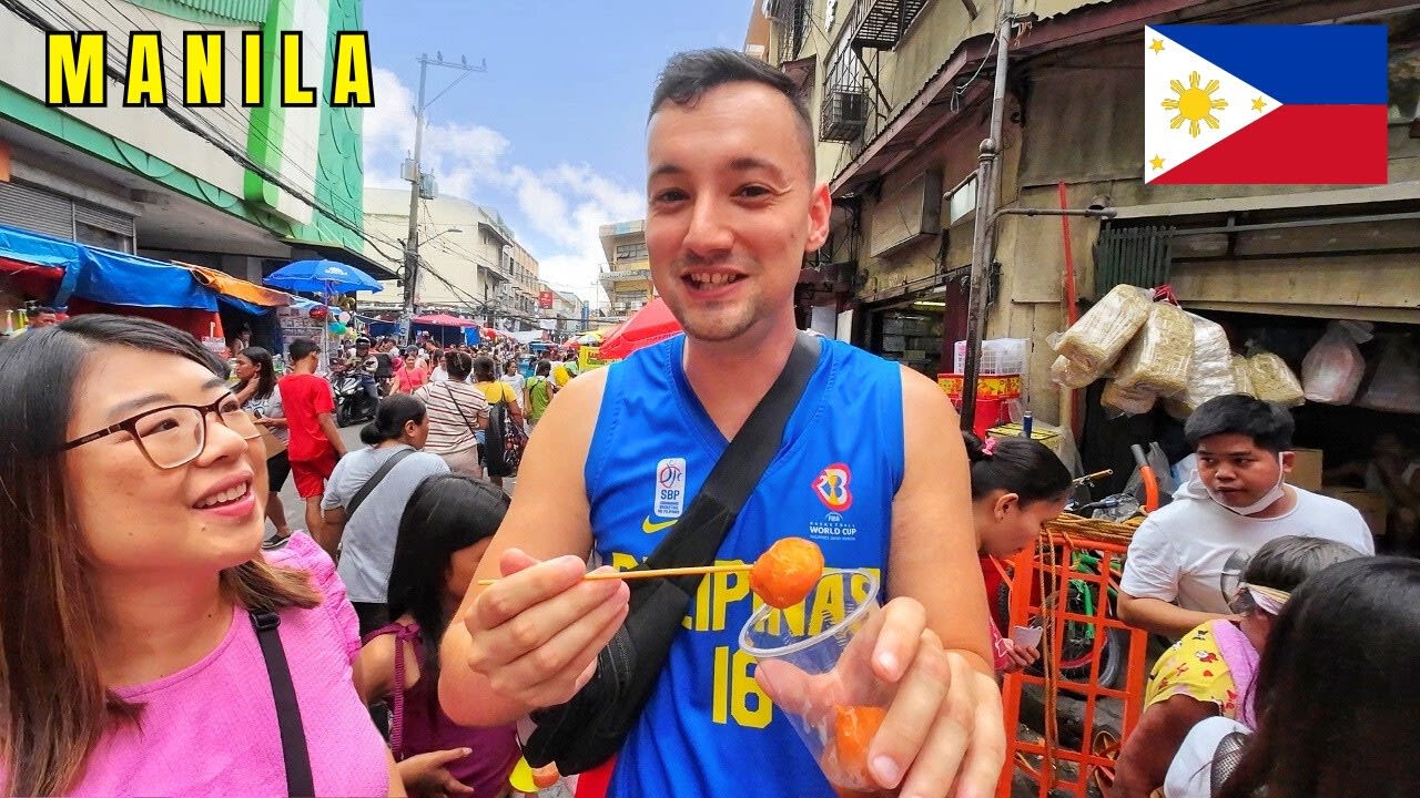 1st Time Eating Filipino Street Food In Manila 🇵🇭