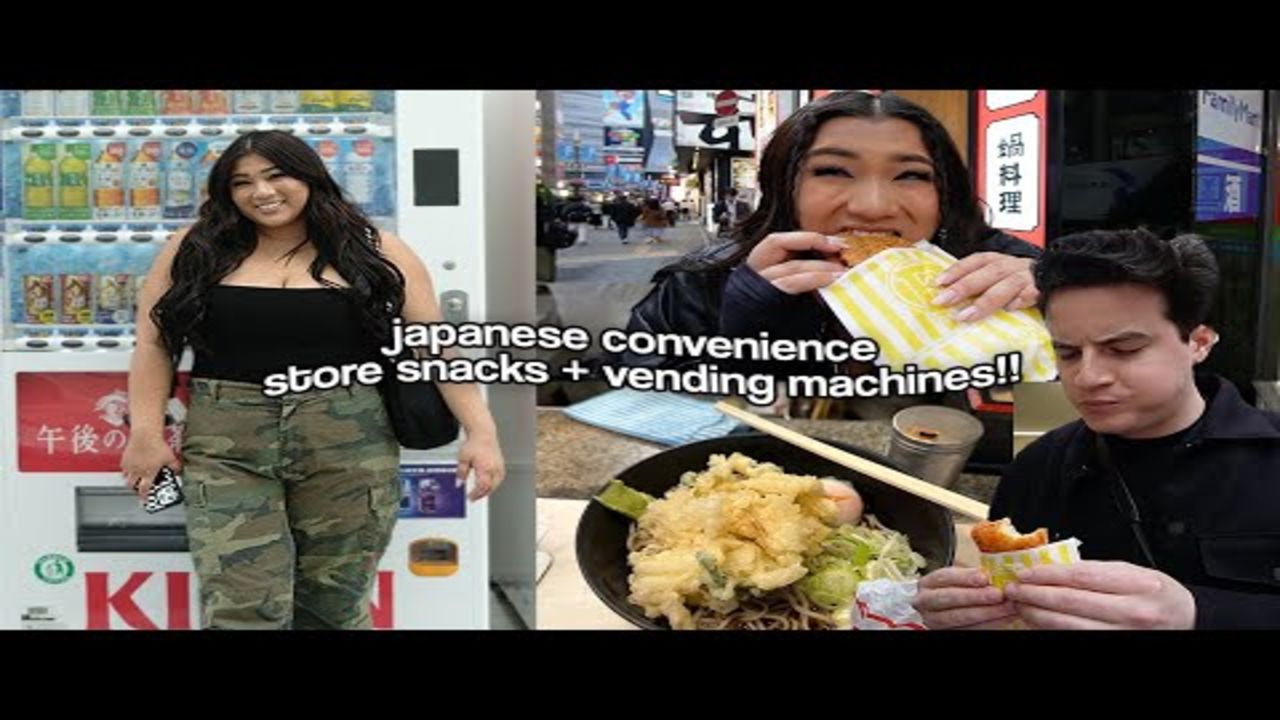 JAPAN VENDING MACHINES + convenience store snacks!!