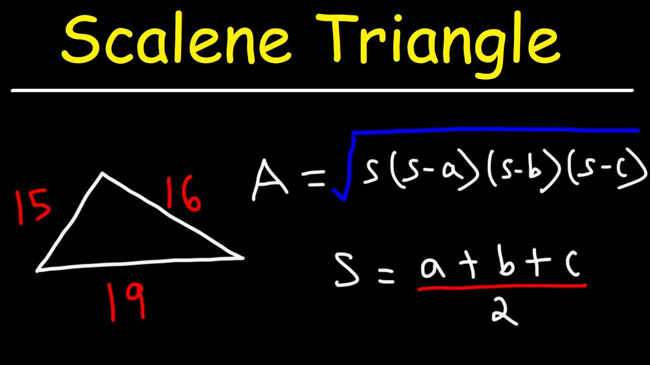 How To Find The Area of a Scalene Triangle