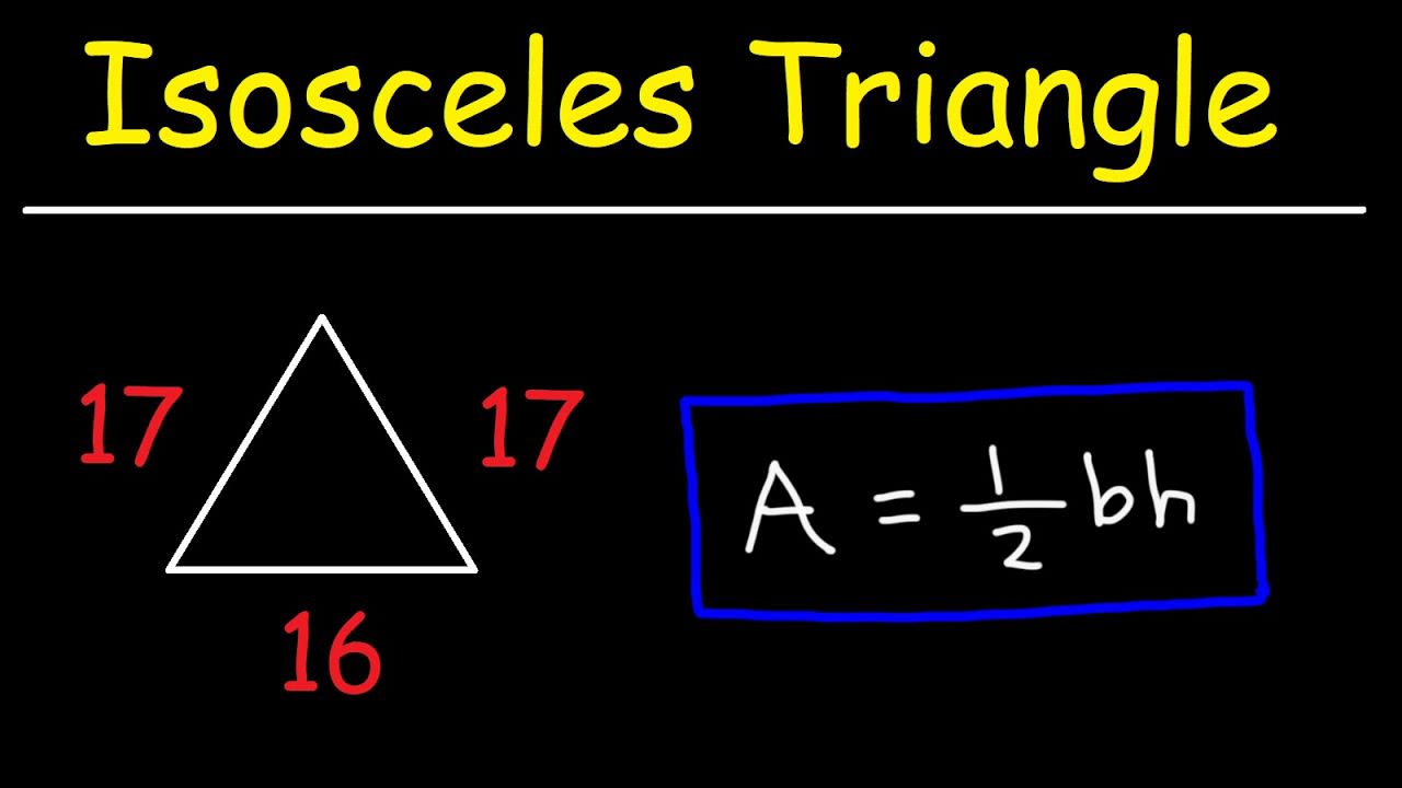 How To Find The Area of an Isosceles Triangle - Math