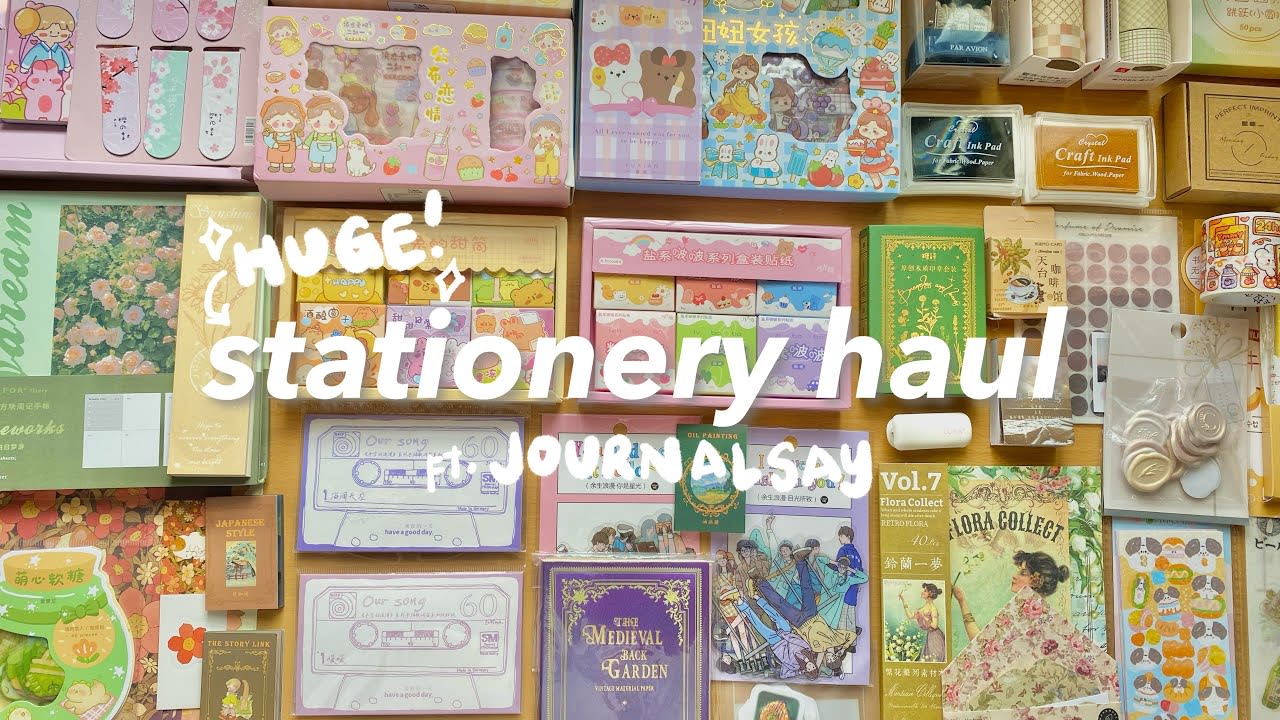 huge stationery haul 🍄 ft. journalsay 🔆