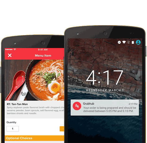 Food Delivery App from Grubhub, Fast and easy way to find food