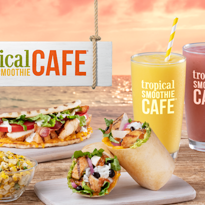 Tropical smoothie delivery top