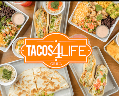 Tacos for life menu top