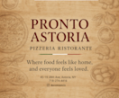 Pronto Pizza Menu
