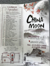 China Moon Menu