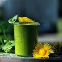 Apfel Smoothie mit Löwenzahn