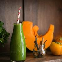 Kürbis Smoothie Rezept mit Muskatkürbis und Apfel.