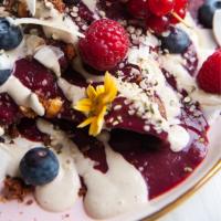Soße aus roten Beeren