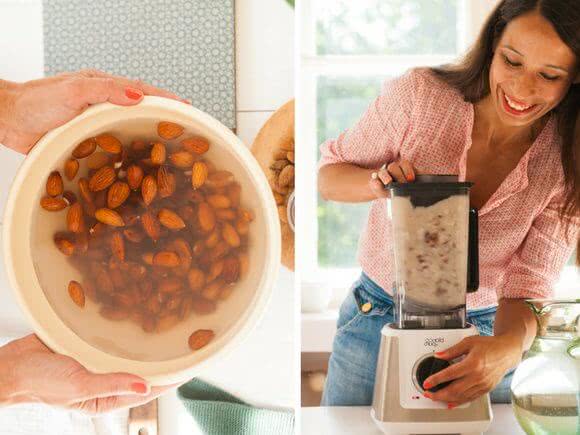 Mandelmilch selber machen im Mixer