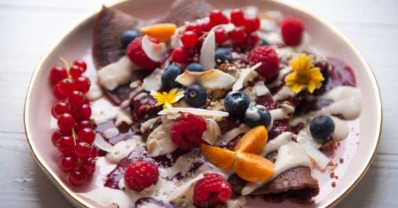 Vegane Pfannkuchen einfach im Mixer zubereiten