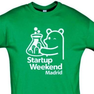 Camiseta estampada con serigrafía a 1 color