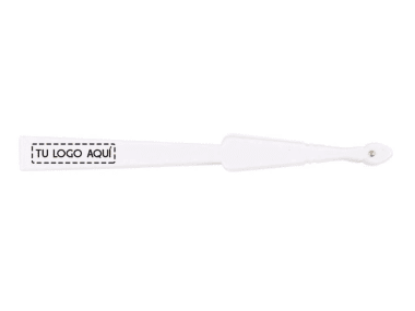 Abanico de plástico con logo