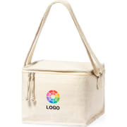 Nevera con asa 100% algodón y aluminio isotermo
