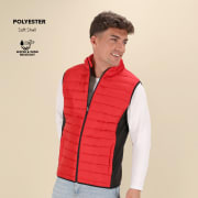 Chaleco personalizado soft shell interior acolchado y lateral en negro Toret