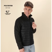 Chaqueta soft shell impermeable y transpirable negra Cornal