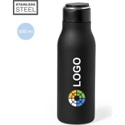 Bidón personalizado de acero inox con anilla cromada (600 ml)