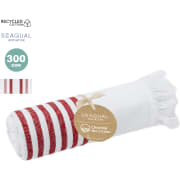 Toalla de playa bicolor a rayas con material reciclado 140x70cm Mundry