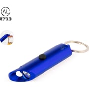 Llavero linterna en aluminio reciclado 3 LED y abridor