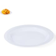 Plato publicitario PP translúcido redondo reutilizable